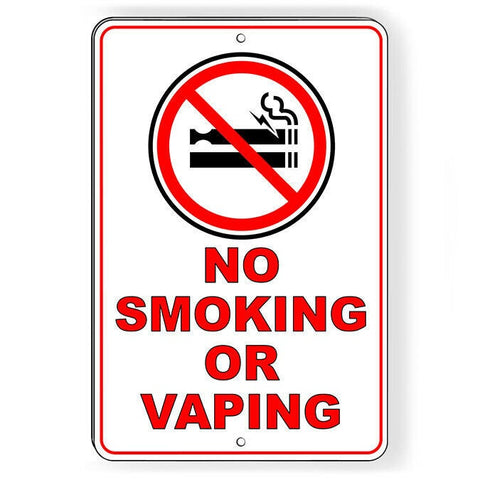 No Smoking Or Vaping Sign / Decal  / Decal   /  In This Area Warning Sns018 / Magnetic Sign