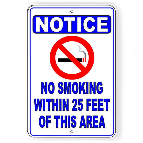 No Smoking Within 25' Of This Area Sign / Decal  Vaping Sns010 / Magnetic Sign