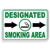 Designated Smoking Area Arrows Right Sign / Decal  Spp009 / Magnetic Sign