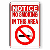 Notice No Smoking  In This Area Sign / Decal  Sns06 / Magnetic Sign