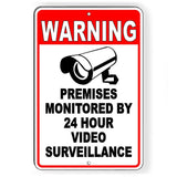 Warning Monitored Video Surveillance 24Hr Security Camera Sign / Decal   /  S31 / Magnetic Sign