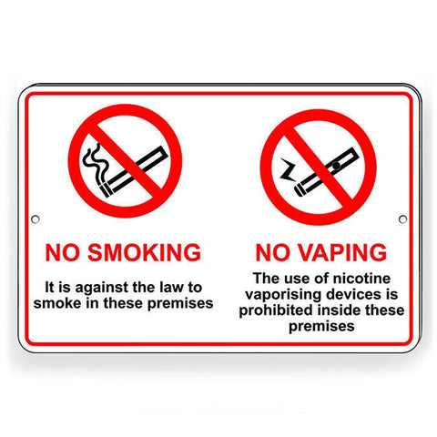 No Smoking Or Vaping Sign / Decal  In This Area Warning Sns014 / Magnetic Sign