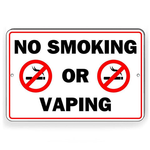 No Smoking Or Vaping Sign / Decal  In This Area Warning Sns013 / Magnetic Sign