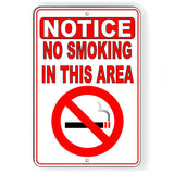 No Smoking In This Area Sign / Decal  Area Vaping Warning Sns006 / Magnetic Sign