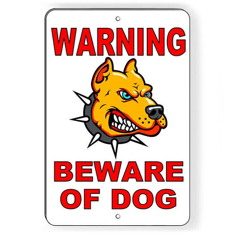 Warning Beware Of Dog Sign / Decal  Attack Beware Security Sbd15 / Magnetic Sign