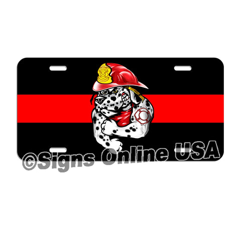 Fire Fighter / Fire Department / Red Line / Volunteer Fire Department / License Plate / Tag / Decal Volunteer Fireman Lf056