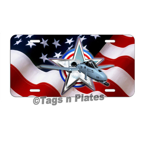 American Flag A-10 Warthog Patriot Veteran License Plate Tag Or Decal Patriotic Lm047