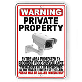 Private Property Video Surveillance Police Called Sign / Decal   /  S067 /