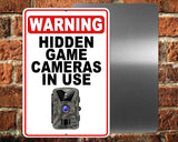 Warning Game Camera In Use Recorded Video Surveillance Metal Sign 6 SIZES trail