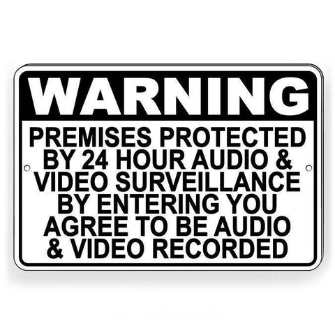Protected by recorded audio & video surveillance Sign / Decal  s069 / Magnetic