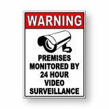 Premises Monitored By 24 Hour Video Surveillance Metal Sign security cctv MS009