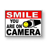 Smile You Are On Camera Sign Metal video surveillance security ms005 S25