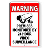 Warning Monitored Video Surveillance 24hr Security Camera Metal Sign S31