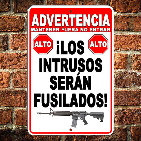Spanish Aviso Warning 24 Hour Video Surveillance Camera Metal Sign