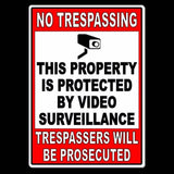 Property Protected Video Surveillance Security Camera Sign / Decal   /  MS10
