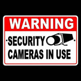 Warning security cameras in use Metal Sign/ Magnetic Sign / Decal  surveillance