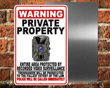 Private Property Trail Camera Recorded Video Surveillance Metal Sign 5 SIZES S50