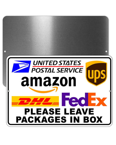 Please Leave Packages In Box  Metal Sign / Decal   /  Warehouse Ms061 / Magnetic Sign