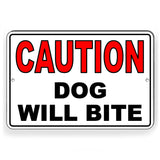 Caution Dog Will Bite Beware Of Dogs Sign / Decal  Warning Notice Protected Trespassing Sbd003 / Magnetic Sign