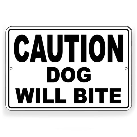 Caution Dog Will Bite Beware Of Dogs Sign / Decal  Warning Notice Protected Trespassing Sbd002 / Magnetic Sign