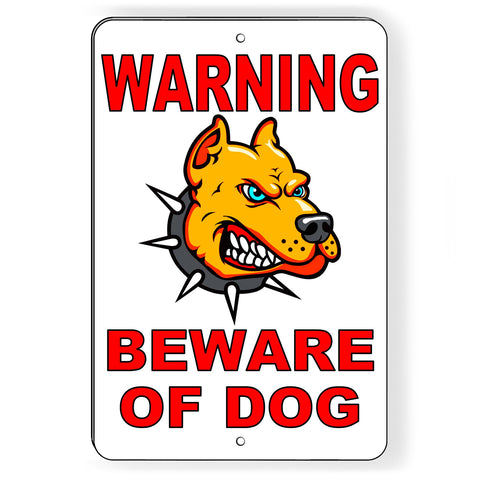 Warning Beware Of Dog Pitbull Sign / Decal  Trespassing Security Sbd015 / Magnetic Sign