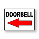 Doorbell Arrow Left Sign / Decal   /  Ms045 / Magnetic Sign