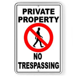 Private Property No Trespassing Sign / Decal   /  Warning Spp001 / Magnetic Sign