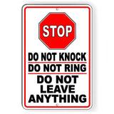 Stop Do Not Knock Do Not Ring Do Not Leave Anything Sign / Decal   /  Si183 / Magnetic Sign