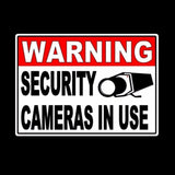 Warning Security Cameras In Use Video Surveillance Sign Sign / Decal   /  Ms001 / Magnetic Sign