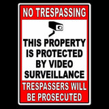 Property Protected Video Surveillance Security Camera Sign / Decal   /  Ms10 S01 / Magnetic Sign