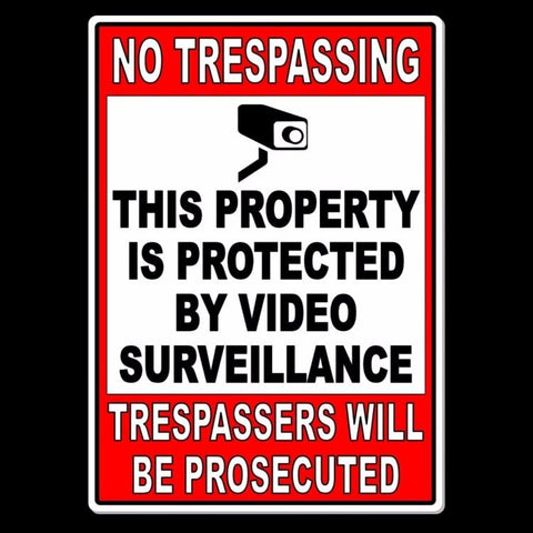 Property Protected Video Surveillance Security Camera Sign / Decal   /  Ms10 S01 / Magnetic Sign