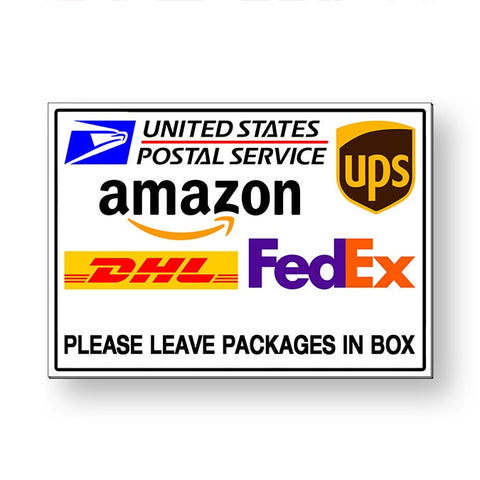 Please Leave Packages In Box Delivery Instructions Sign / Decal  Ms061 / Magnetic Sign