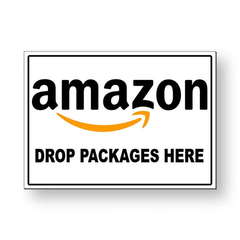 Amazon Deliveries Drop Packages Here Metal Sign/ Magnetic Sign / Decal   /  Ms063