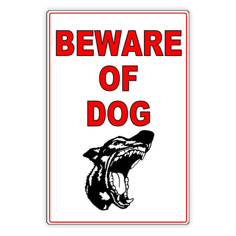 Beware Of Dog Sign / Decal  Security Beware Attack Warning Caution Sign Sbd001 / Magnetic Sign