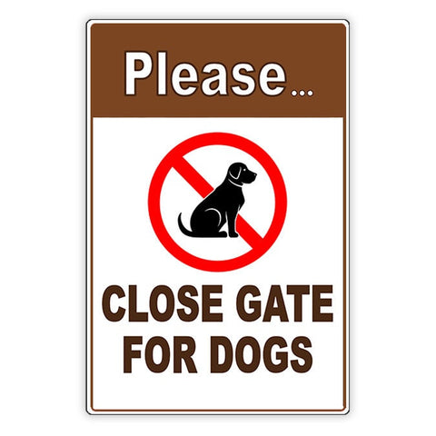 Please Close Gate For Dogs  Beware Of Dog Sign / Decal  Security Beware Attack Warning Caution Sign Sbd025 / Magnetic Sign
