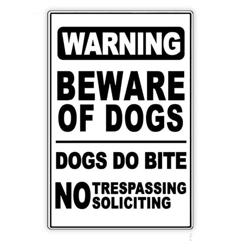 Beware Of Dogs Dogs Do Bite Do Not Enter No Trespassing Sign / Magnetic Sign / Decal  Security Beware Warning Caution Bd054