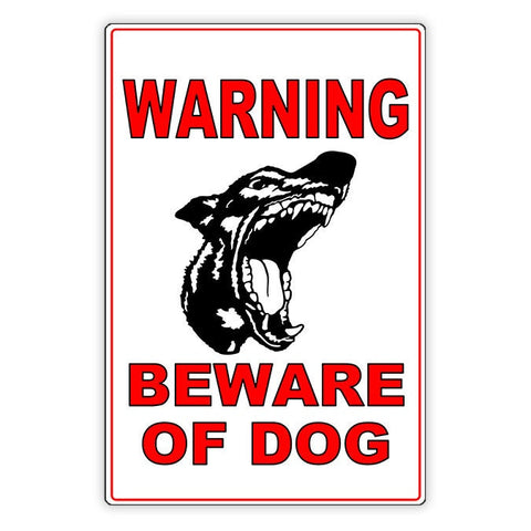 Beware Of Dog Sign / Decal  Security Beware Attack Warning Caution Sign Sbd013 / Magnetic Sign