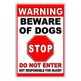 Beware Of Dogs Do Not Enter Sign / Decal  Security Beware Attack Warning Caution Sign Sbd030 / Magnetic Sign