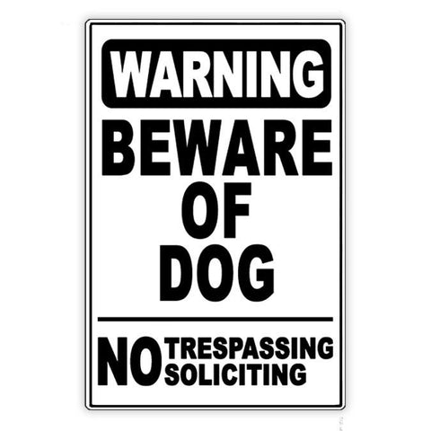 Beware Of Dog No Soliciting No Trespassing Sign / Decal  Security Beware Attack Warning Caution Sbd065 / Magnetic Sign