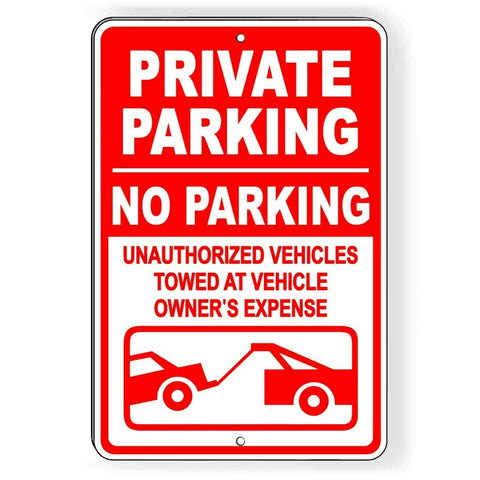 Private Parking No Parking Violators Will Be Towed Sign / Decal  Property  Pk003 / Magnetic Sign