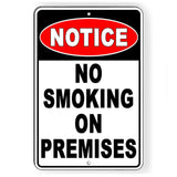 Notice No Smoking On Premises Sign / Decal  Prohibited Ns027 / Magnetic Sign