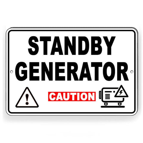 Osha Danger Standby Generator Automatically Starts Sign / Decal  W085 / Magnetic Sign