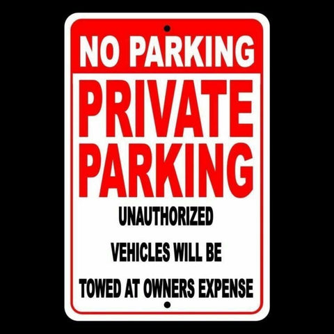 No Parking Private Parking Other Vehicles Towed At Owners Expense Sign / Decal  009 / Magnetic Sign