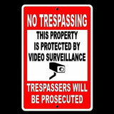 No Trespassing This Property Is Protected By Video Surveillance Sign / Decal  Security S001 Keep Out / Magnetic Sign