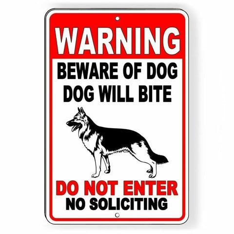 Beware Of German Shepard Dog Will Bite Do Not Enter Sign / Decal  Security Sbd046 / Magnetic Sign