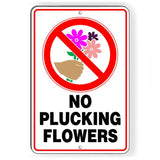 No Plucking Flowers Sign / Decal  / Do Not Pick / Keep Out Sw057 / Magnetic Sign
