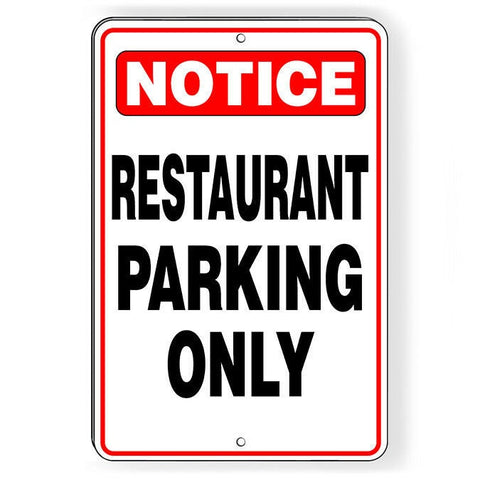 Restaurant Parking Only Sign / Decal   /  Customers Notice Scp007 / Magnetic Sign
