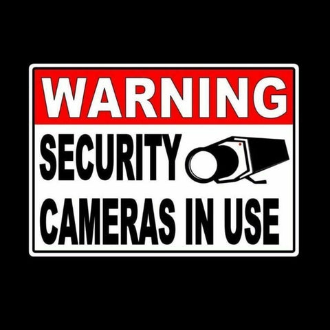 Warning Security Cameras In Use Video Surveillance Sign Sign / Decal  Ms001 / Magnetic Sign
