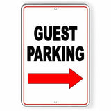 Guest Parking Arrow Right Sign / Decal  Visitor Club Do Not No Parking Snp44 / Magnetic Sign