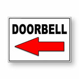 Doorbell Arrow Left Metal Sign/ Magnetic Sign / Decal  Ms045